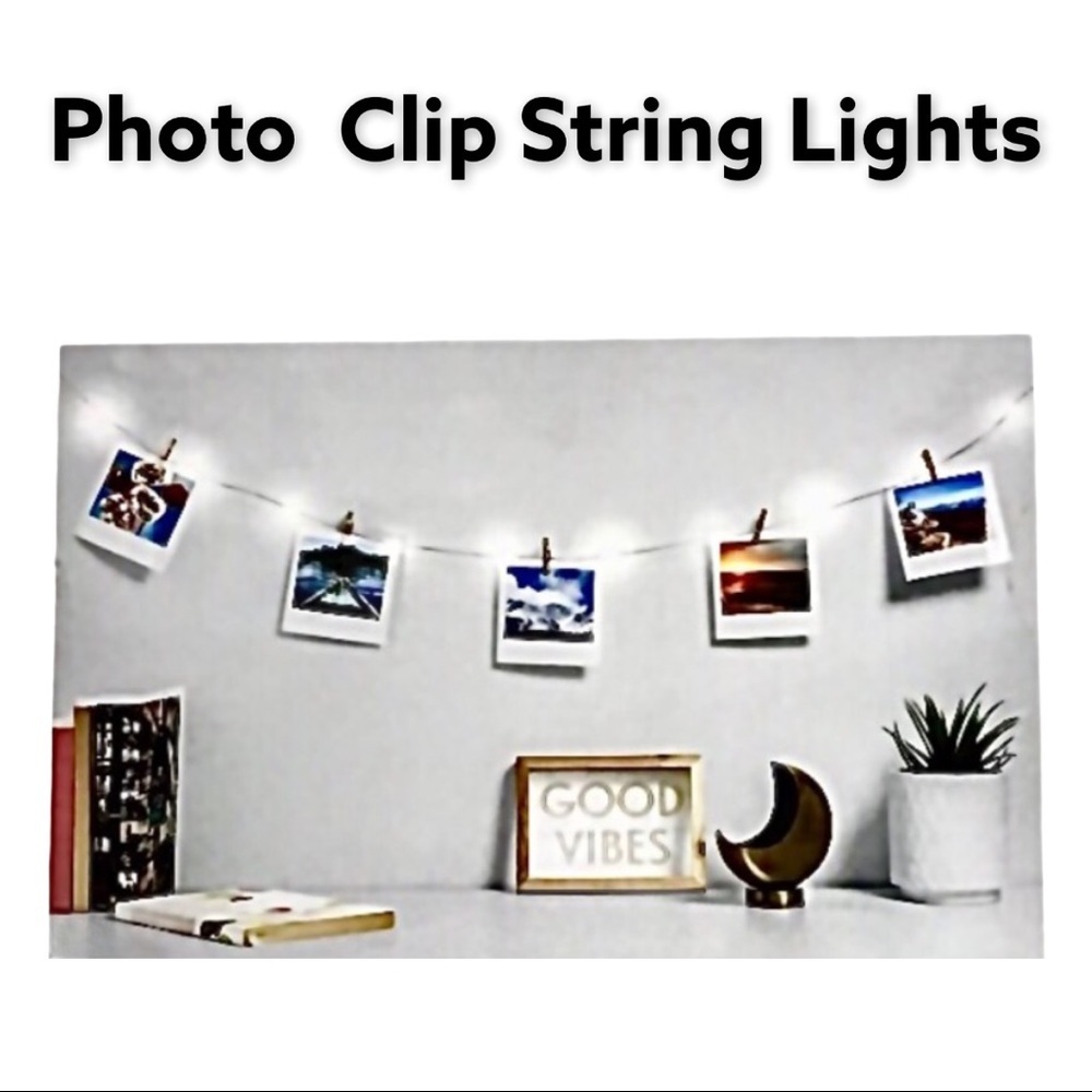 NWT West & Arrow RoseGold Photo Clip String Lights